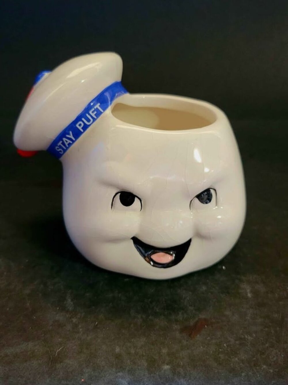 Vintage Ceramic Ghostbusters Stay Puft Marshmallow Man Planter